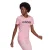 CAMISETA ESSENTIALS SLIM LOGO ADIDAS FEMININA ROSA/PRETO