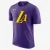 CAMISETA NIKE NBA LOS ANGELES LAKERS CITY EDITION ROXO/AMARELO