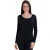 CAMISETA RAINHA LEGERÍSSIMO MANGA LONGA FEMININA PRETO