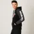 JAQUETA NBA MOLETOM BULLS MASCULINA PRETO/GRAFITE