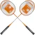 KIT VOLLO BADMINTON 4 RAQUETES COM 3 PETECAS E REDE COLORIDO