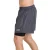 SHORTS ASICS BASIC 2 IN 1 MASCULINO GRAFITE/PRETO