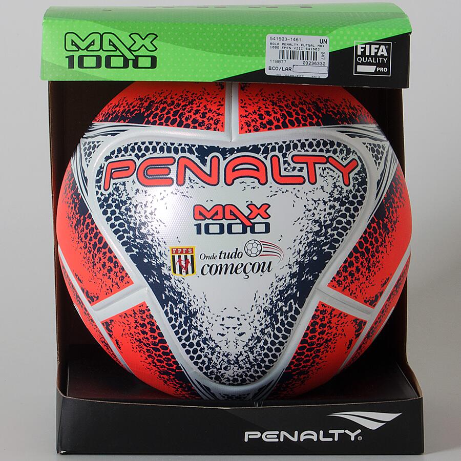 Kit Bola Penalty Max 1000 Futsal Pró Padrão Fifa + Bomba Sac