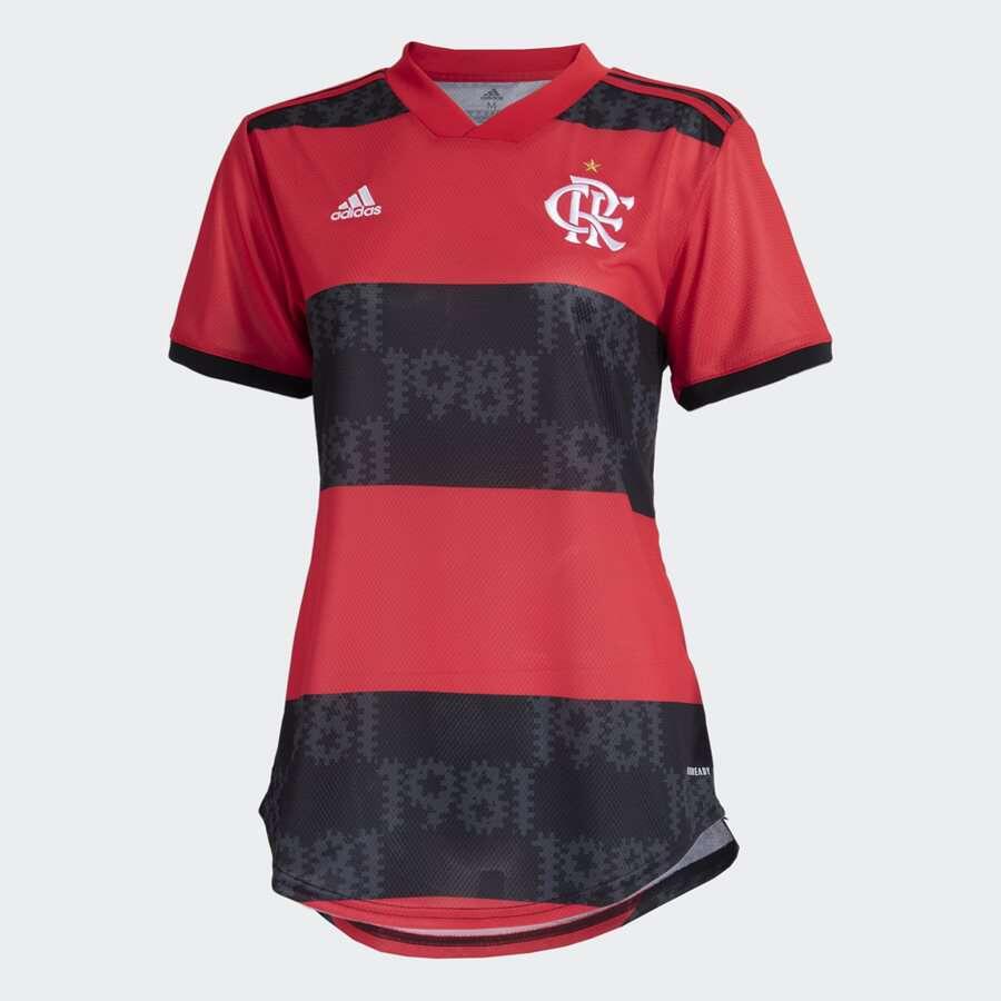 Body Flamengo I 2023/24 - Torcedor Adidas Infantil - Vermelho e preto