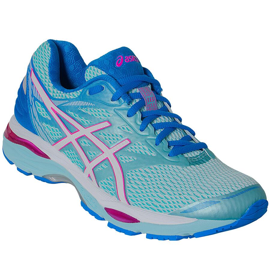 TENIS ASICS GEL CUMULUS 18 FEMININO VERDE AZUL Shopmasp