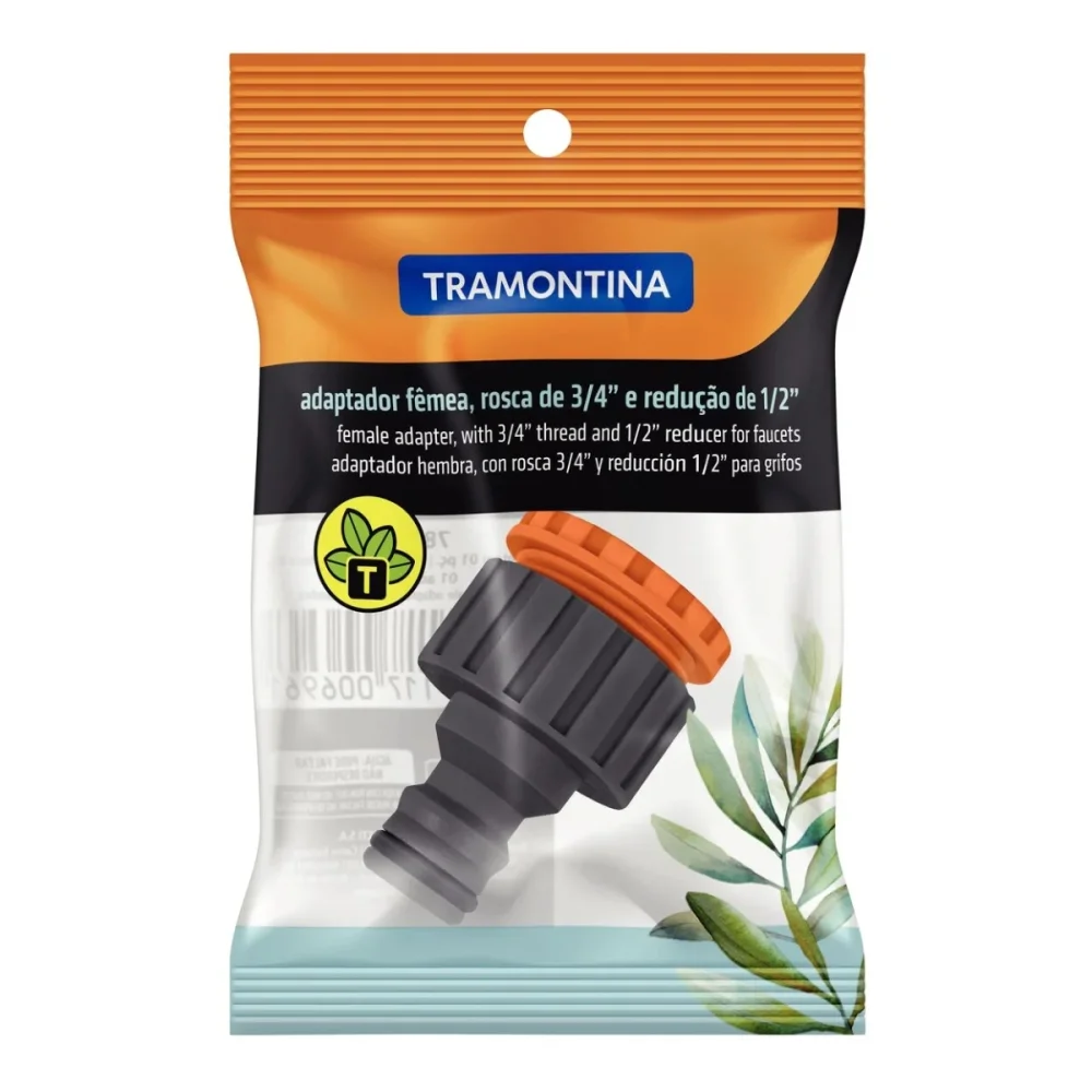 ADAPTADOR PARA JARDIM ROSCA 3/4" X 1/2" - TRAMONTINA
