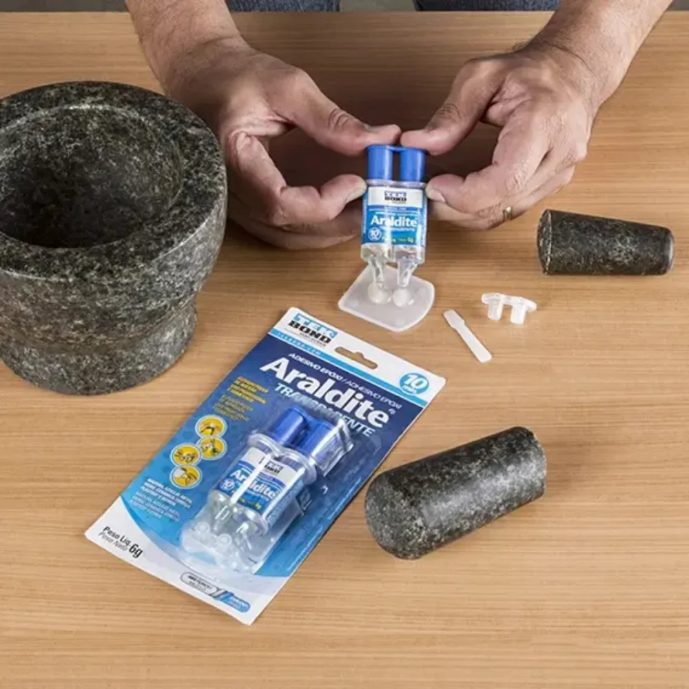 ADESIVO EPÓXI ARALDITE TRANSPARENTE 6G SERINGA BLISTER - TEKBOND