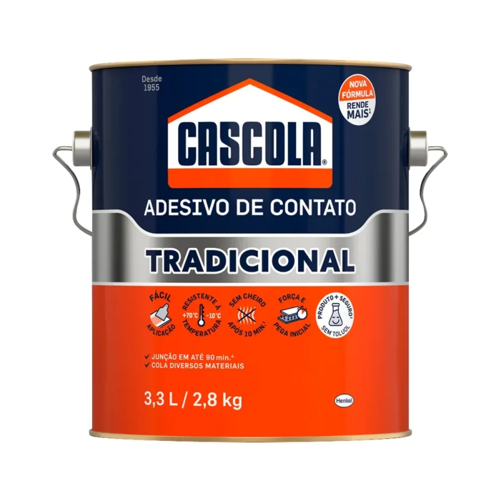 ADESIVO DE CONTATO CASCOLA TRADICIONAL SEM TULUOL 2.8 KG - HENKEL