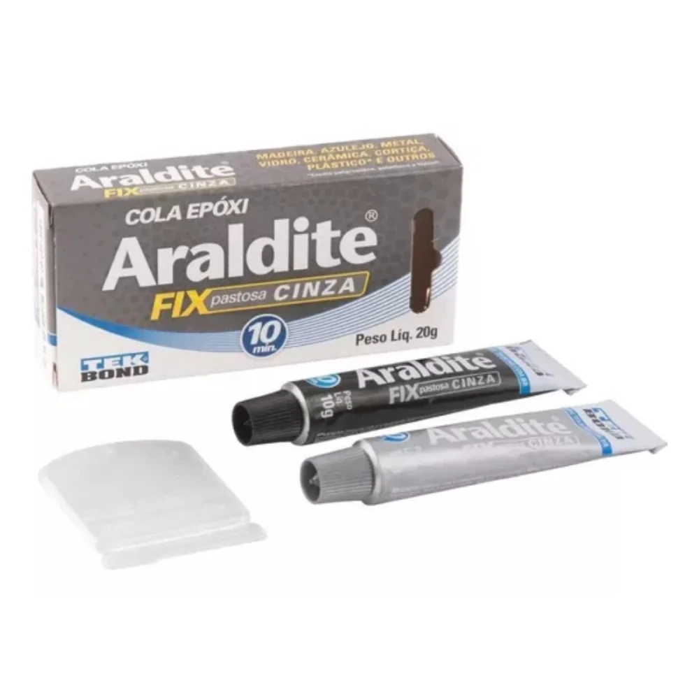 ADESIVO EPOXI ARALDITE PASTOSO 10 MIN 20G CINZA - TEKBOND