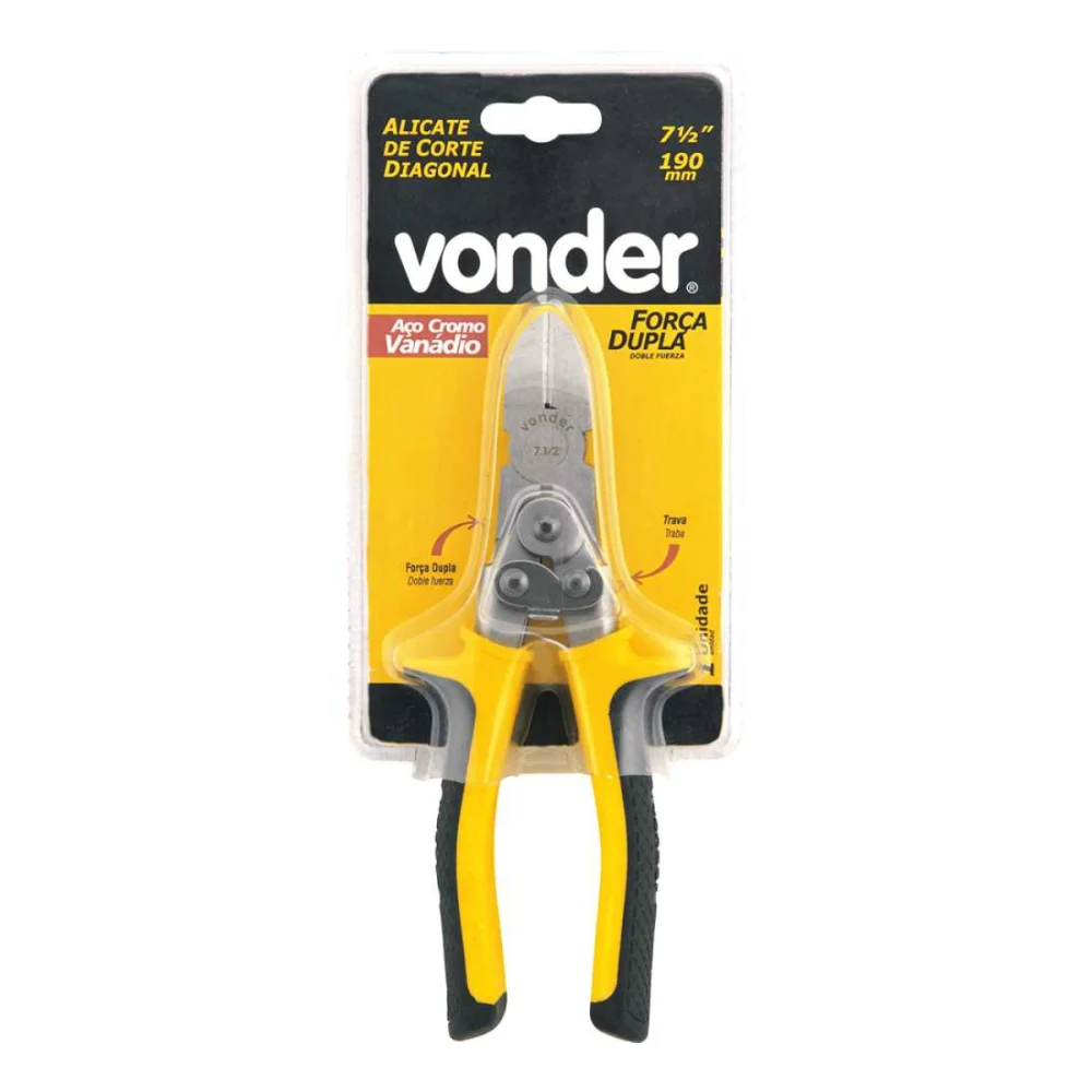 ALICATE CORTE DIAGONAL 7.1/2" FORCA DUPLA - VONDER