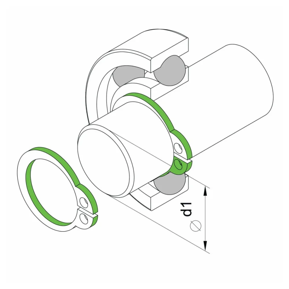 ALICATE PARA ANEIS 7" (180 MM) BICO EXTERNO CURVO - TRAMONTINA