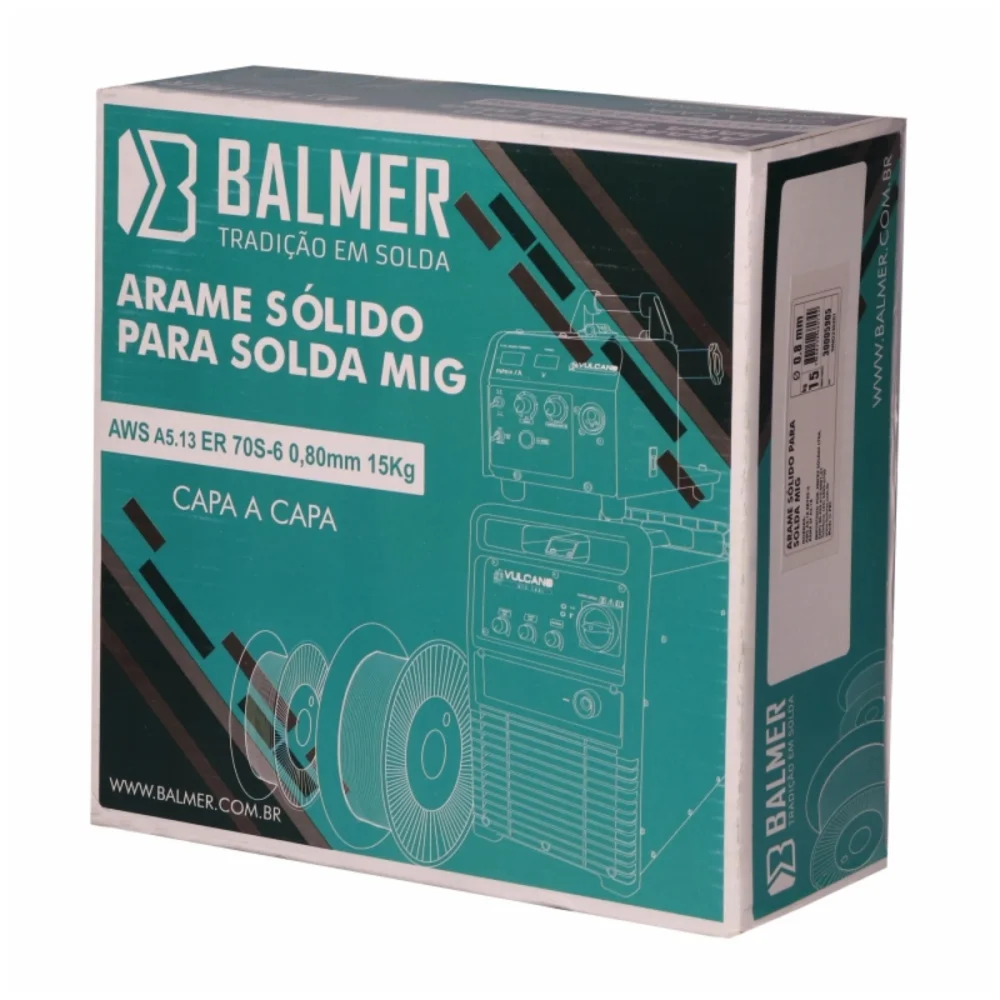 ARAME DE SOLDA MIG 0.8 MM 15 KG AWS-70S-6 - BALMER