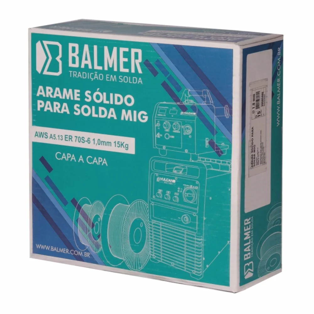 ARAME DE SOLDA MIG 1.0 MM 15 KG AWS-70S-6 - BALMER