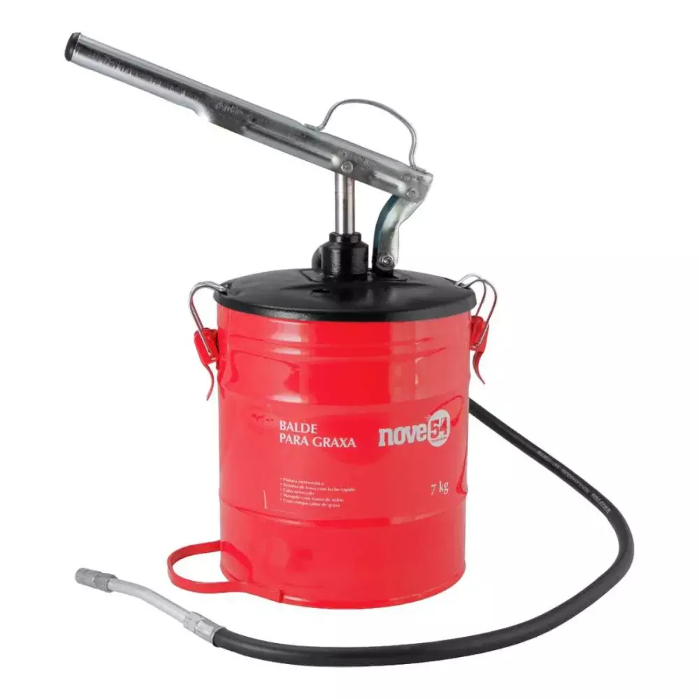 BOMBA MANUAL PARA GRAXA, COM RESERVATÓRIO PARA 7 KG - NOVE54
