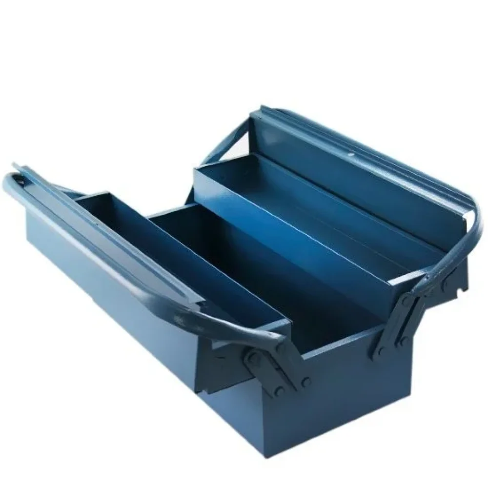 CAIXA METALICA PARA FERRAMENTAS 400 X 200 X 170 MM, AZUL 3 GAVETAS - ORK