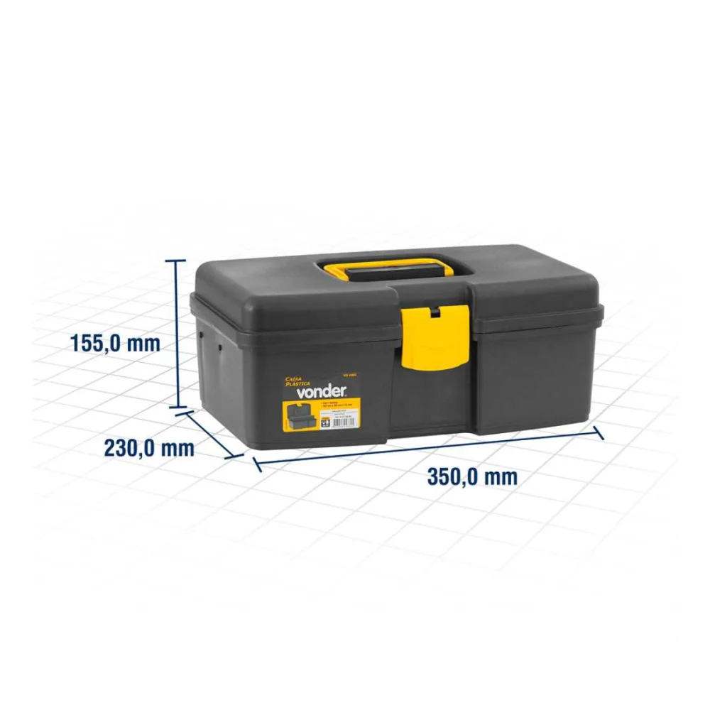 CAIXA PLASTICA/MALETA VD 1002 COM 1 BANDEJA - VONDER