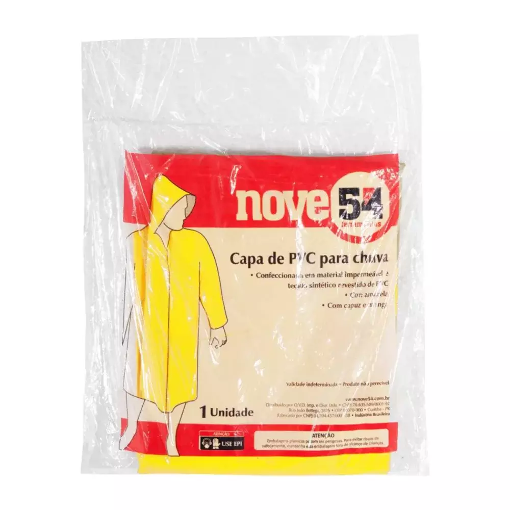 CAPA PVC LAMINADO SEM FORRO GG AMARELA - NOVE54