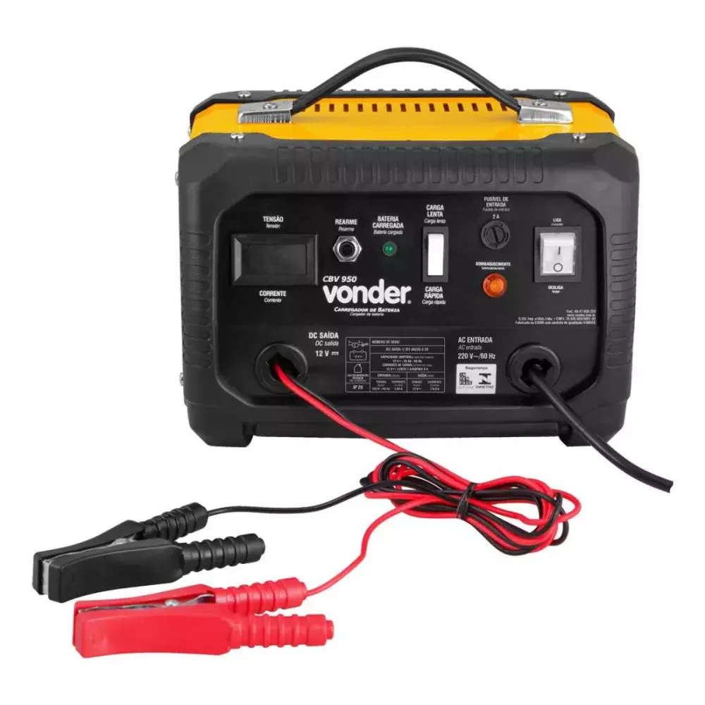 CARREGADOR DE BATERIA 25 - 90 AH 220 V CBV 950 - VONDER