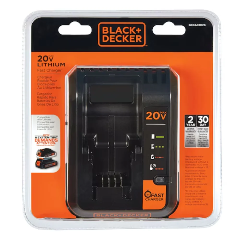 CARREGADOR DE BATERIA DE LÍTIO 20V MAX BDCAC202B-BR - BLACK&DECKER