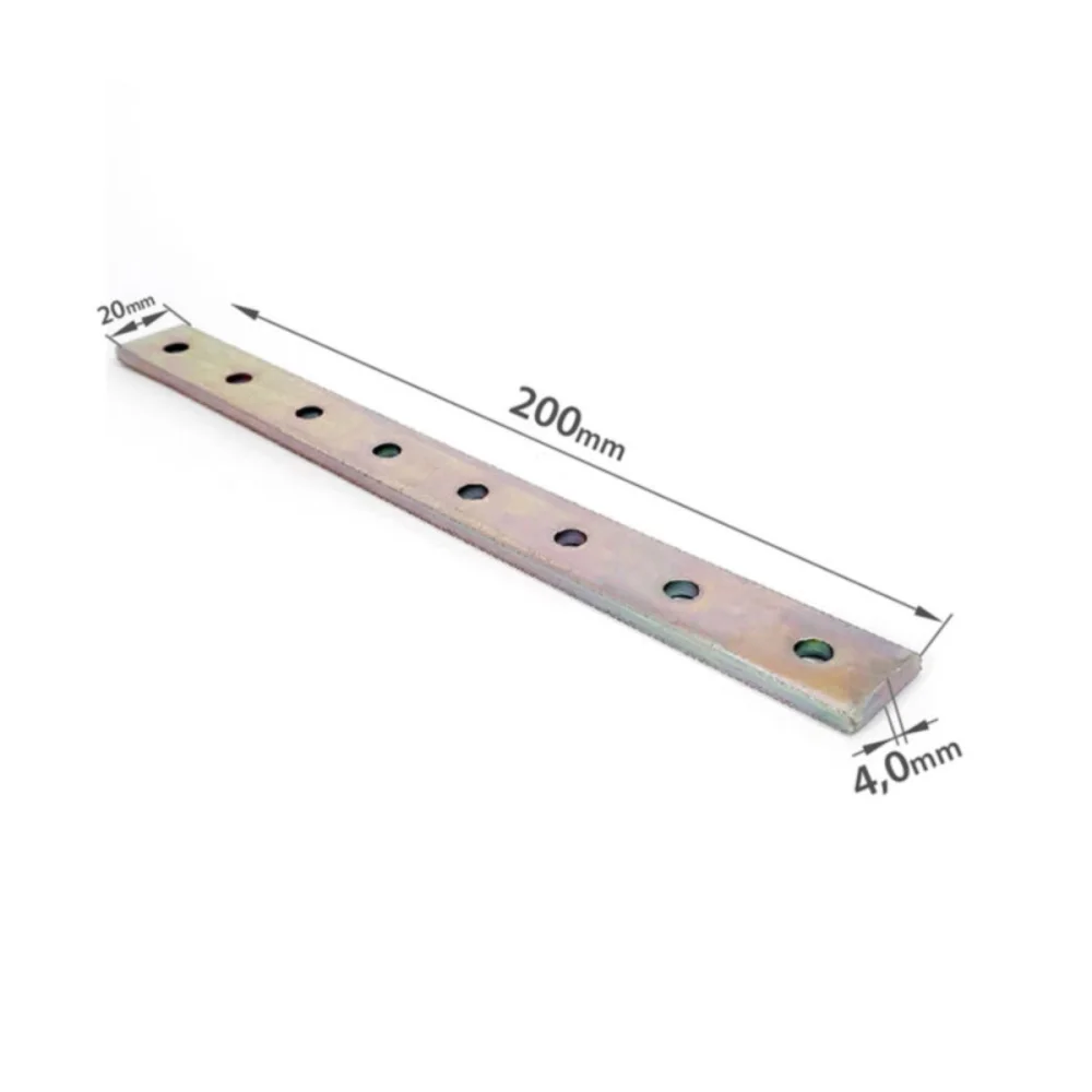 CHAPA PERFURADA 200 X 20 X 4 MM (866-320) - MINUTEX