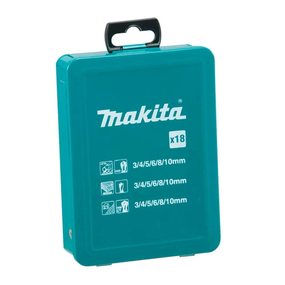 CONJUNTO DE BROCAS, COM 18 PECAS, D-46202 - MAKITA