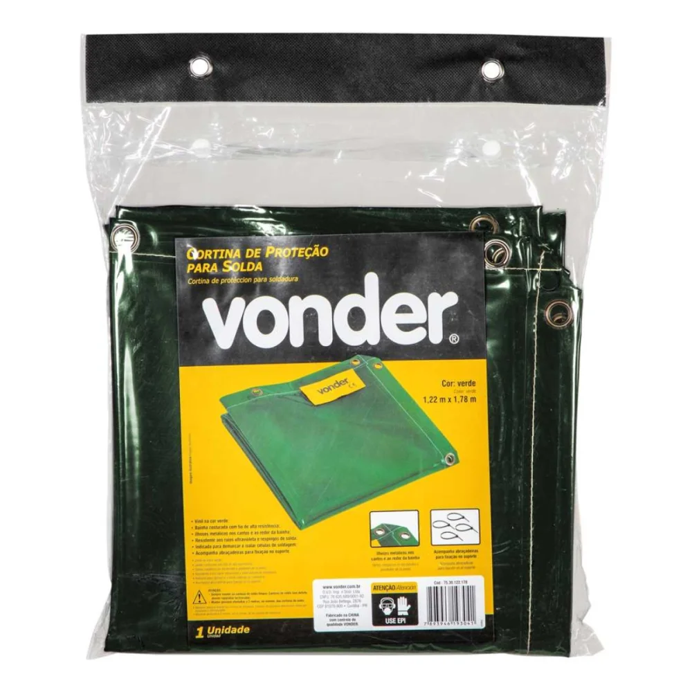 CORTINA DE SOLDA VERDE 1,22 X 1,78M - VONDER