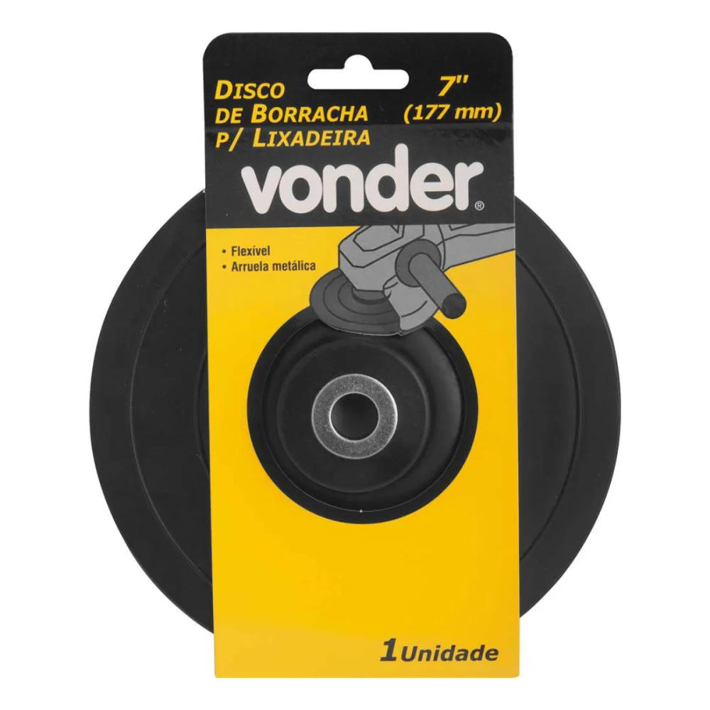 DISCO DE BORRACHA PARA LIXADEIRA 7" FLEXIVEL - VONDER