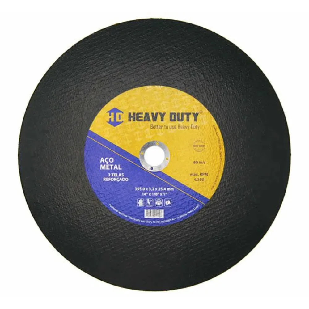 DISCO DE CORTE 14" X 1/8" X 1" - HEAVY DUTY