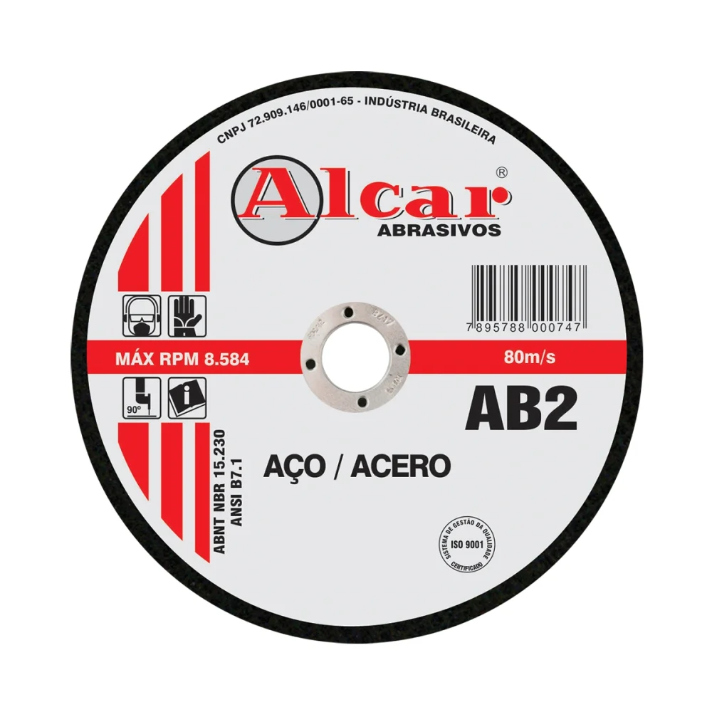 DISCO DE CORTE  9" X 1/8" X 7/8" AB2 DC0RN0006 - ALCAR