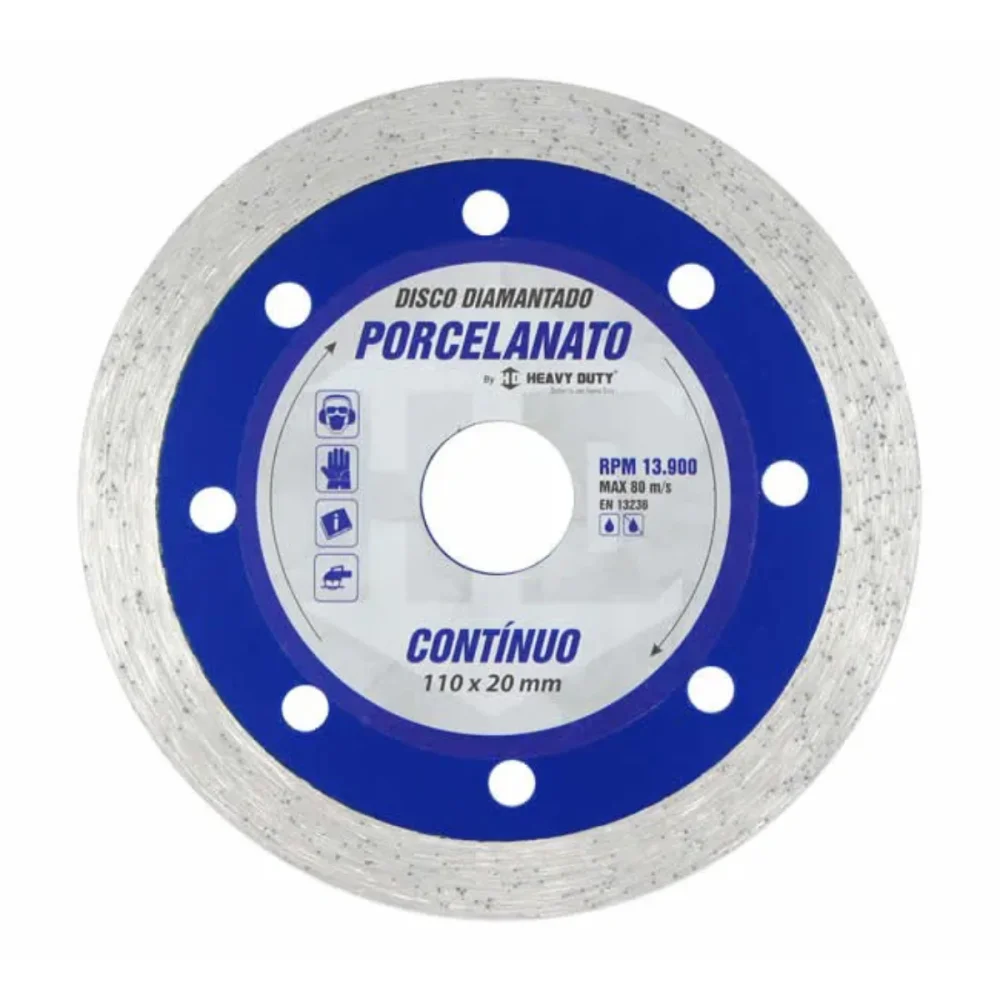 DISCO DE CORTE DIAMANTADO PARA PORCELANATO 110 X 20 MM - HEAVY DUTY