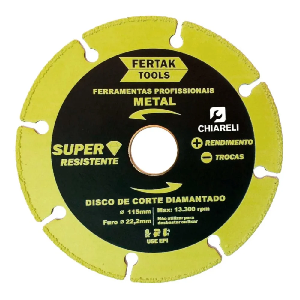 DISCO DE CORTE PARA METAL 4.1/2" (115 X 22,2 MM) - FERTAK