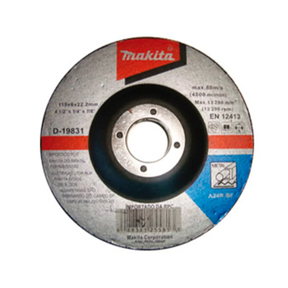 DISCO DE DESBASTE 4.1/2" X 7/8" X 1/4" (D-19831) - MAKITA