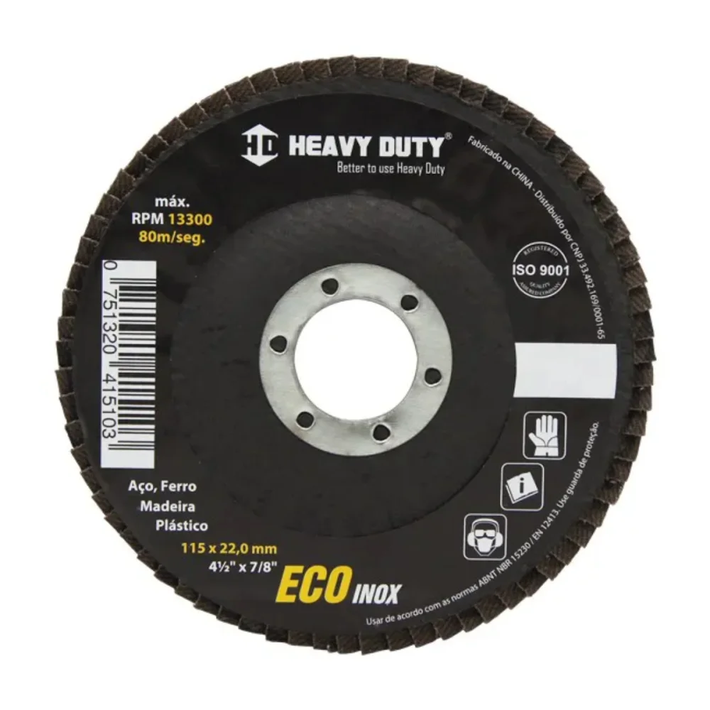 DISCO DE FIBRA 4.1/2" (115 MM) GRÃO 80 - HEAVY DUTY