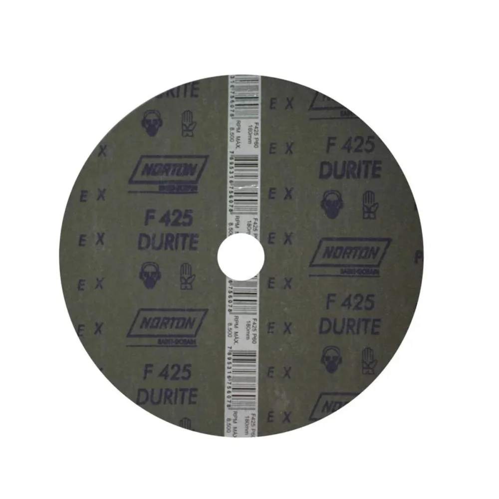 DISCO DE LIXA DURITE 7" (180 MM) GRAO 120 - NORTON