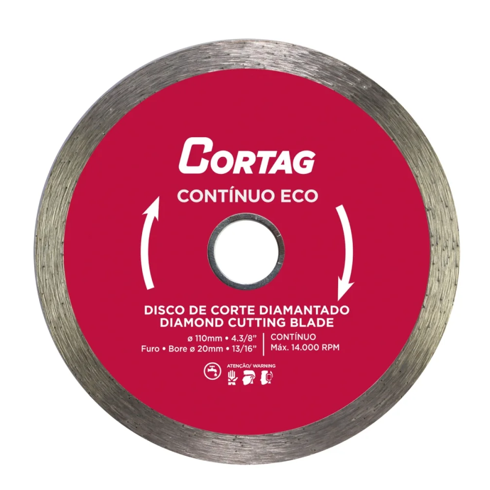 DISCO DIAMANTADO 110 MM CONTÍNUO ECO (61548) - CORTAG