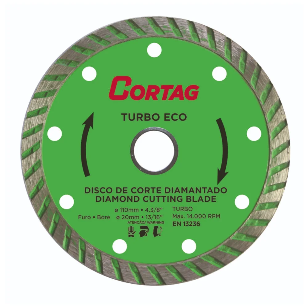 DISCO DIAMANTADO 110 MM TURBO ECO - CORTAG