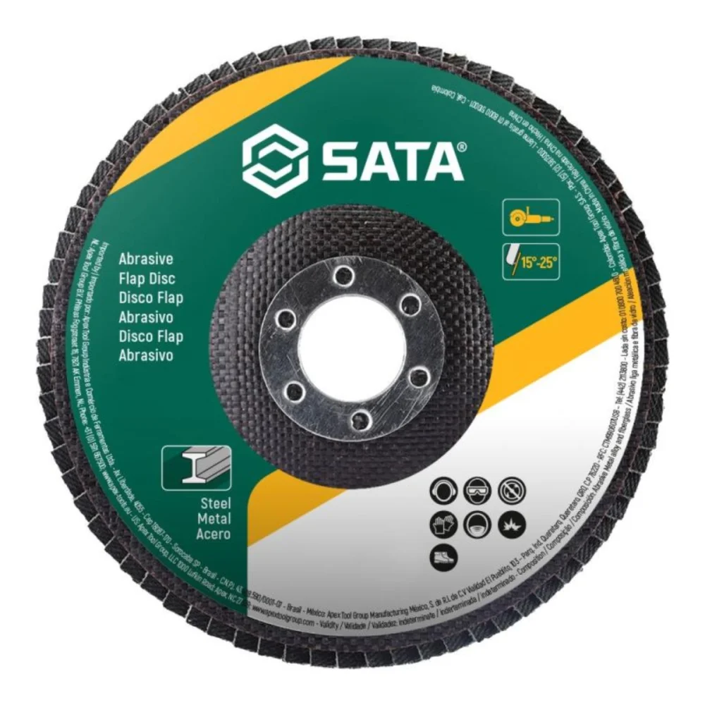 DISCO FLAP PARA METAL 7" GRÃO 120 ST55508G - SATA