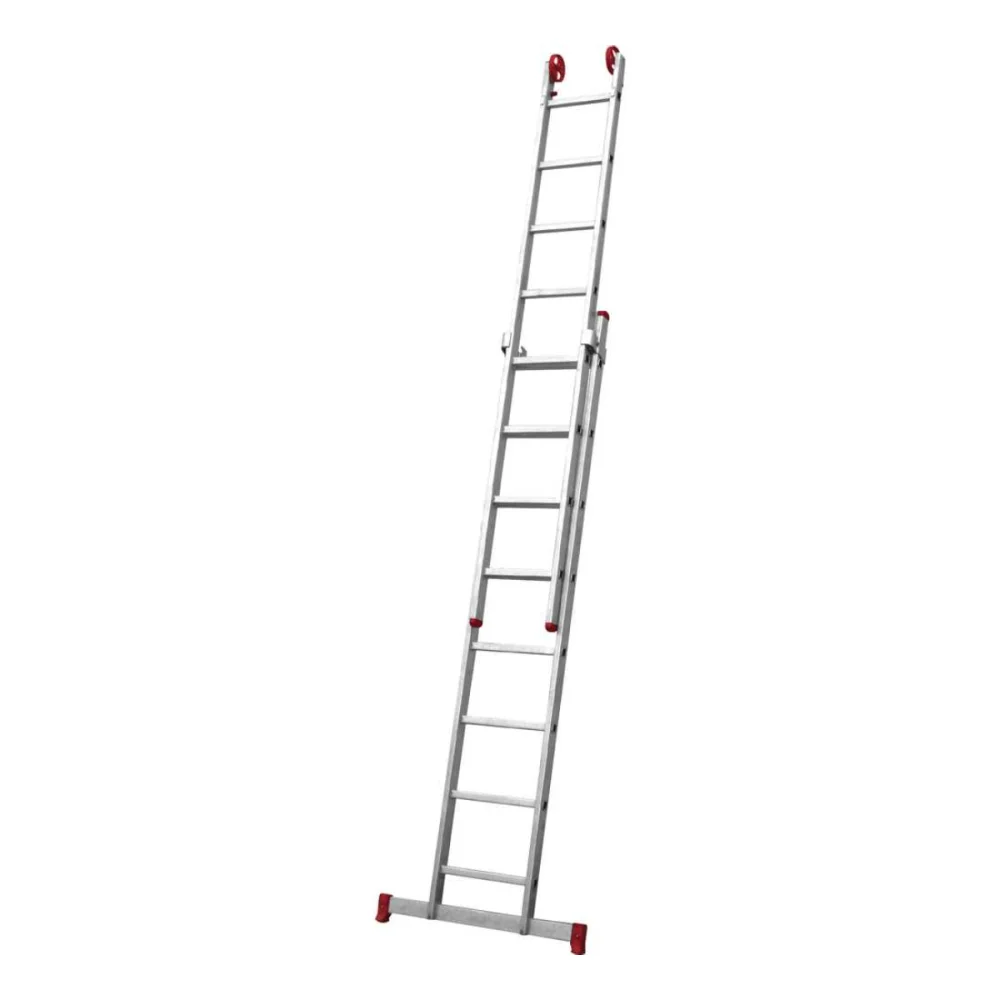 ESCADA EXTENSIVA DE ALUMÍNIO, 3 EM 1, 2 X 8 DEGRAUS - BOTAFOGO