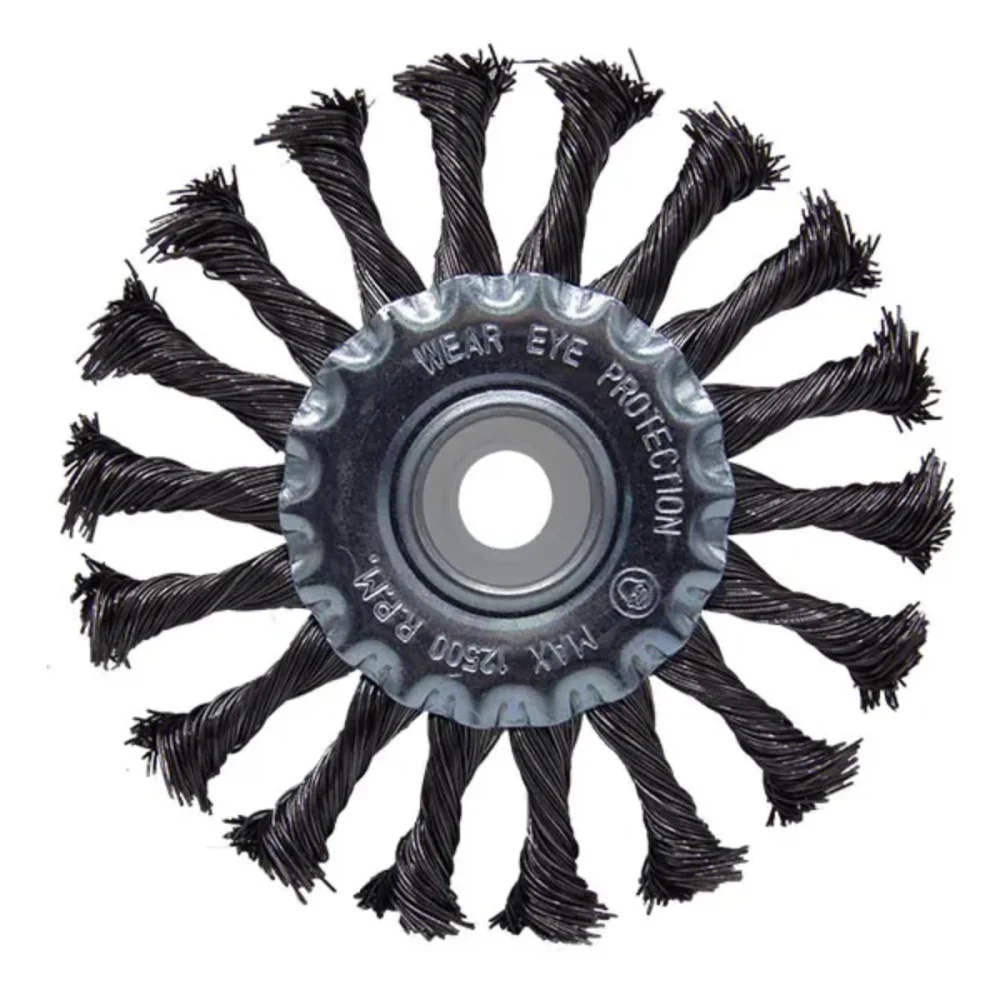 ESCOVA DE AÇO CIRCULAR ENTRANÇADA 6" X 1/2" - HEAVY DUTY