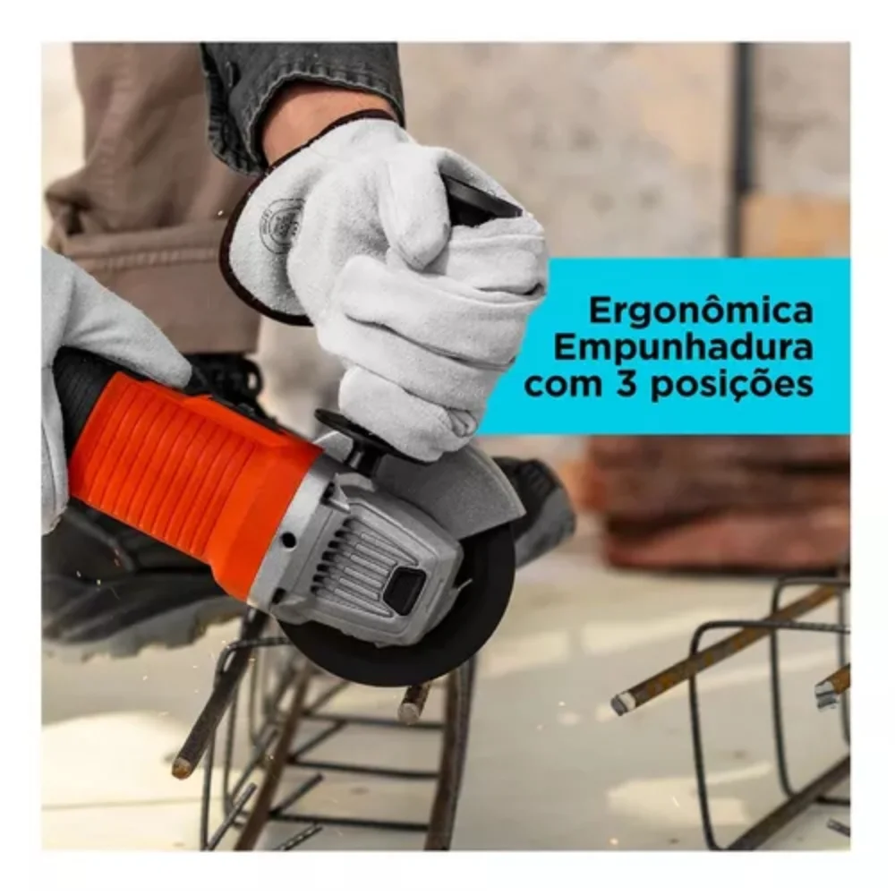 ESMERILHADEIRA 4.1/2" (115 MM) 920 WATTS 220V G720XB2 - BLACK & DECKER