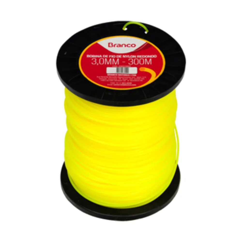 FIO DE NYLON REDONDO 3.0 MM X 300 M - BRANCO