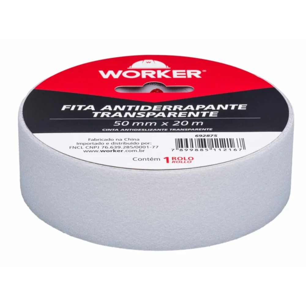 FITA ANTIDERRAPANTE 50 MM X 20 M TRANSPARENTE - WORKER