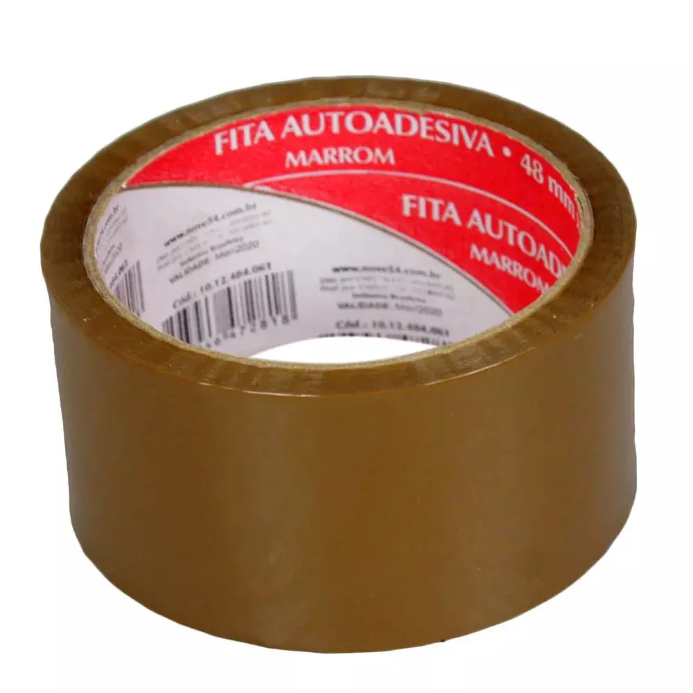 FITA AUTO ADESIVA 48MMX45M MARROM - NOVE54