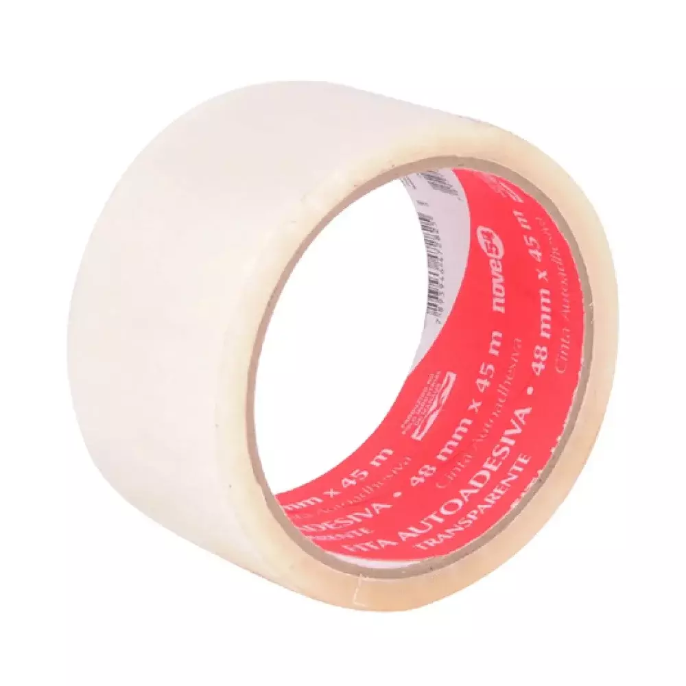 FITA AUTO ADESIVA 48MMX45M TRANSPARENTE - NOVE54