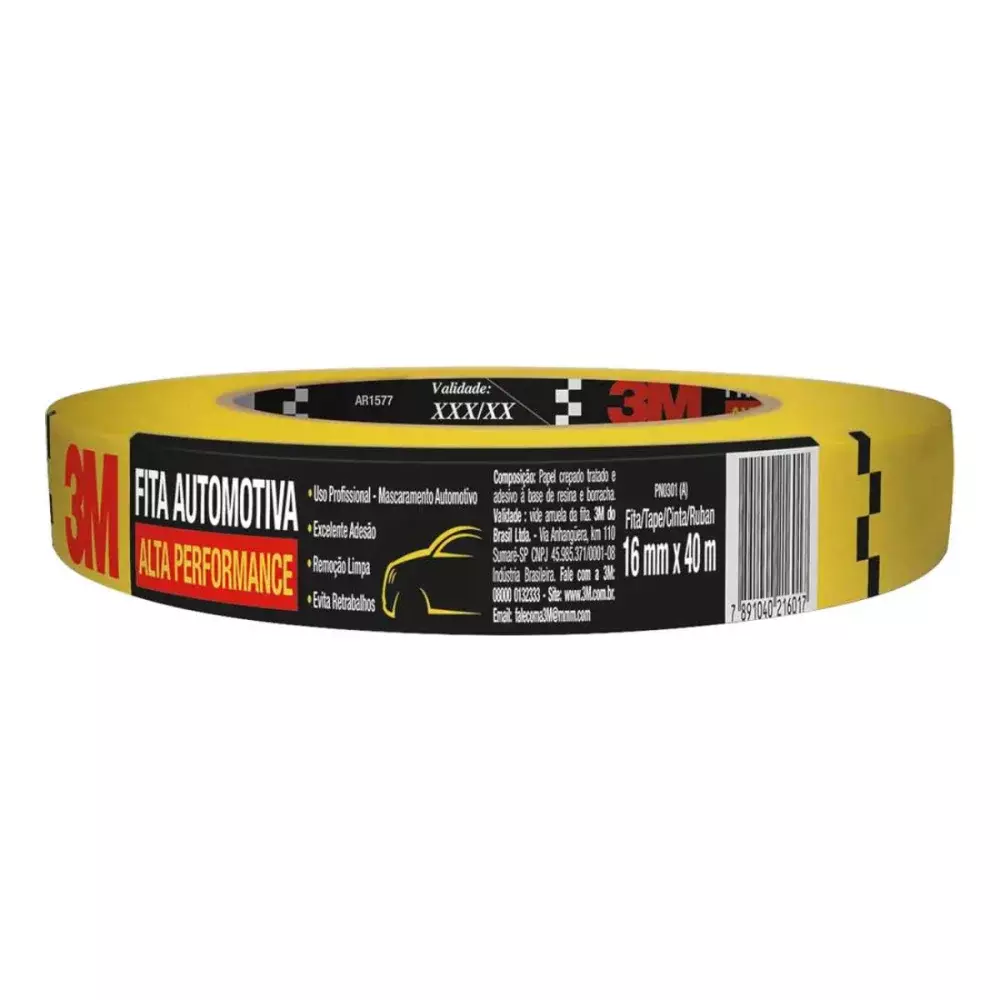 FITA CREPE AMARELA ALTA PERFORMANCE 18 MM X 40 M HC000660494 - 3M