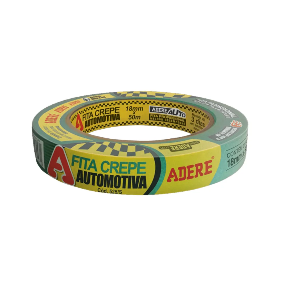 FITA CREPE PINTURA AUTOMOTIVA 18 MM X 50 M VERDE - ADERE