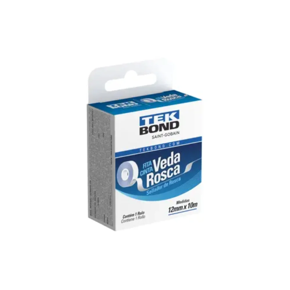 FITA VEDA ROSCA 12 MM X 10 M - TEK BOND