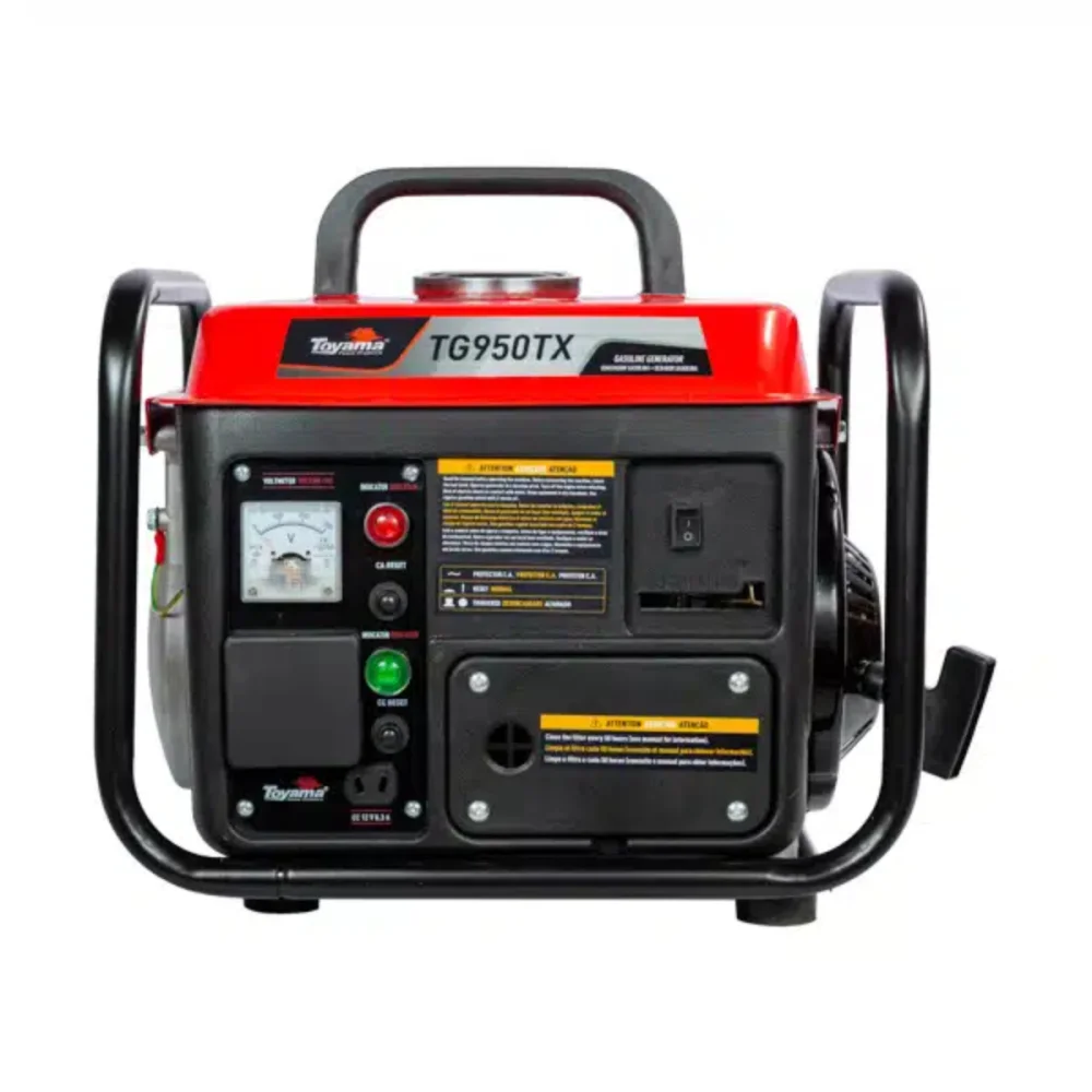 GERADOR PORTATIL A GASOLINA MONOFASICO 2 TEMPOS 127V 900W (TG950TX) - TOYAMA