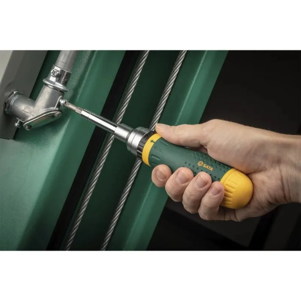 JOGO CHAVE RETA COM CATRACA 19 EM 1 COM 8 BITS DUPLOS ST09350 - SATA