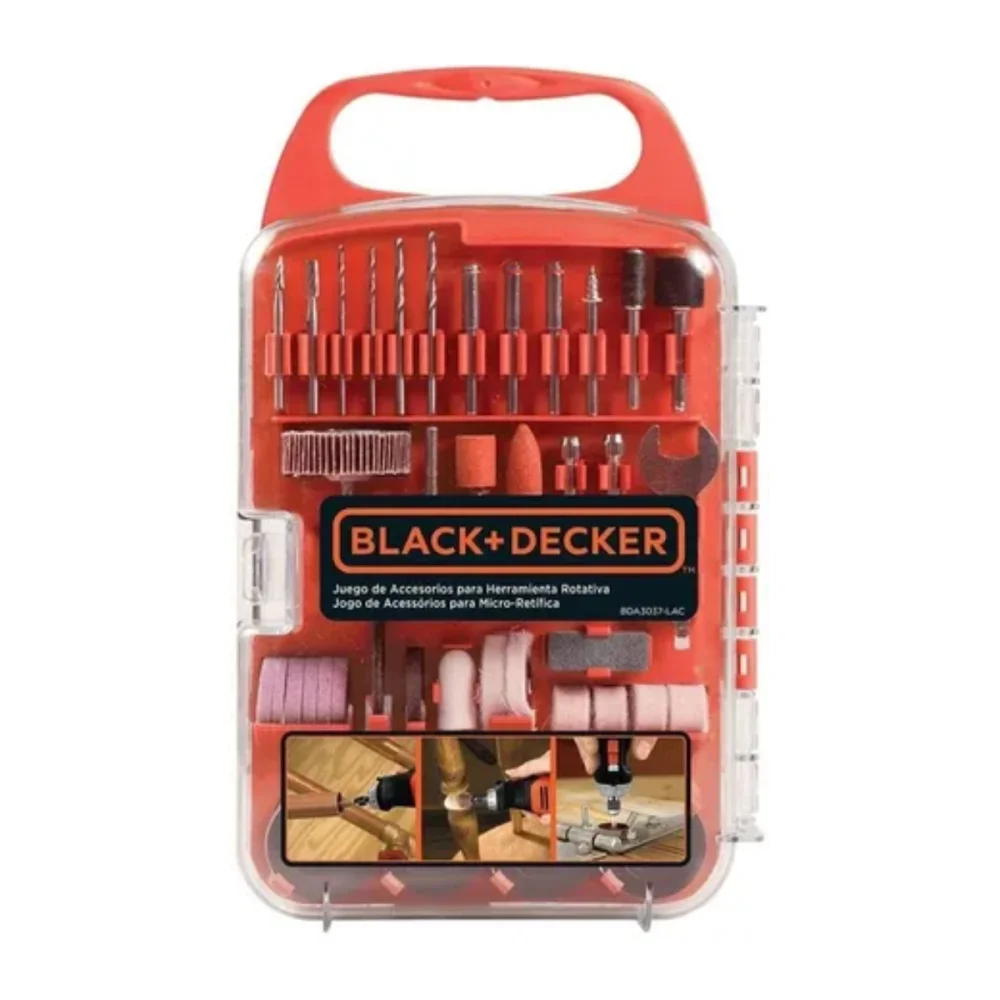 JOGO DE ACESSÓRIOS PARA MICRORRETÍFICA, COM 175 PEÇAS - BLACK&DECKER
